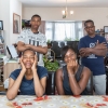 G. B. London. From Grenada, some of the Morris family. Grantley Morris and his wife Judith and their daughter Natalie and son Dylon. Missing from the photo are their other children Nardine, Neisha and Nelina Morris.