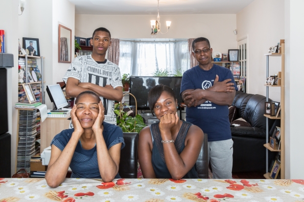 G. B. London. From Grenada, some of the Morris family. Grantley Morris and his wife Judith and their daughter Natalie and son Dylon. Missing from the photo are their other children Nardine, Neisha and Nelina Morris.