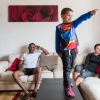 G.B London, New Londoners. From Guyana and Poland, Ivelaw King with Patricia Pikulska, with their son Denzel King, (6)